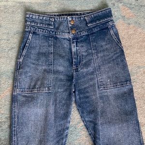 Abercrombie cropped medium wash jeans